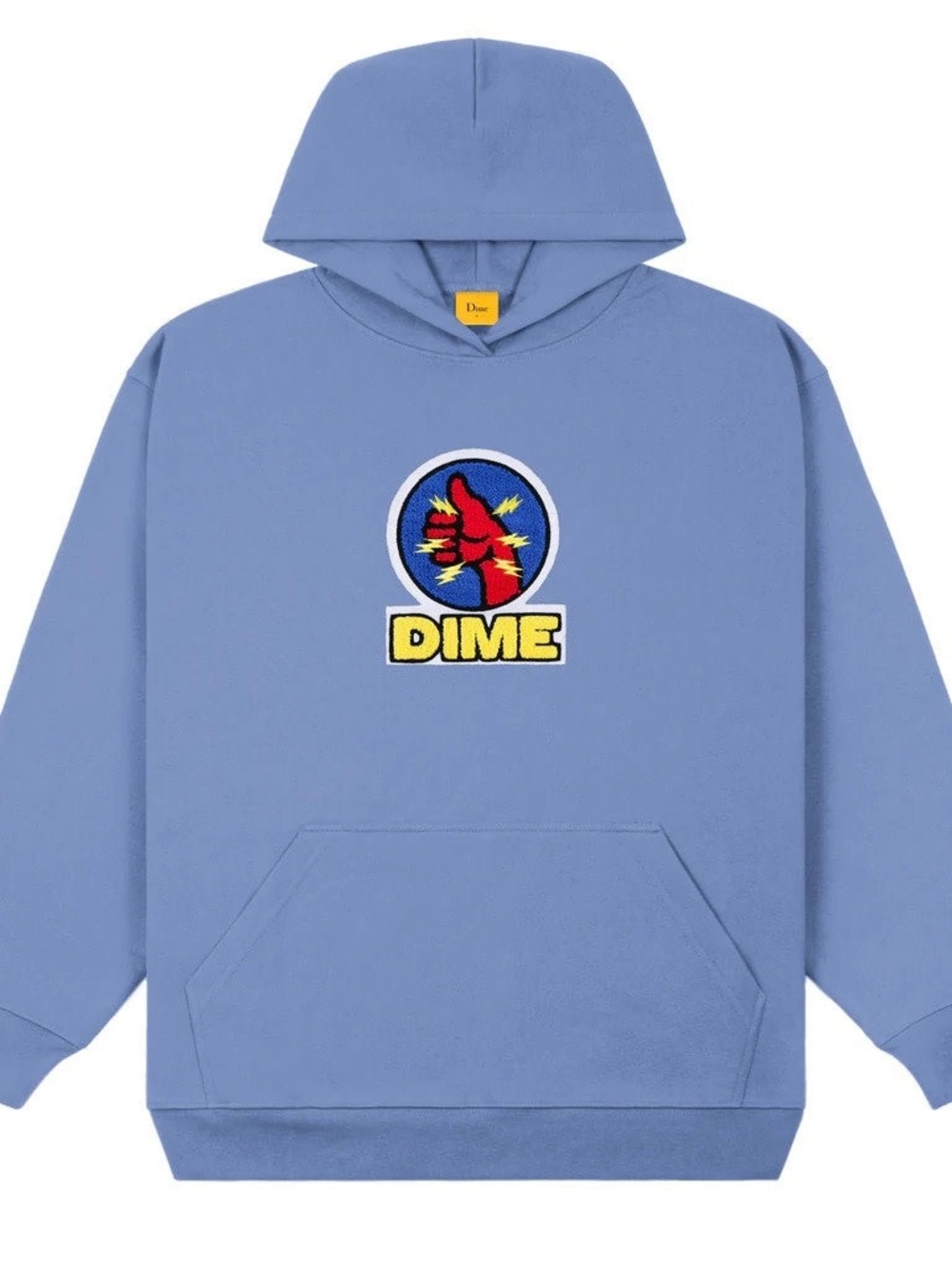 Dime Blue Logo Hoodie - Men's Pullover Sweatshirt